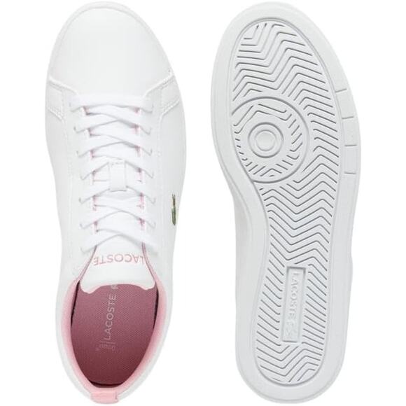 NWT Lacoste Women's Court Base Sneaker, White/Light Pink-SZ 9.5 - Picture 7 of 7